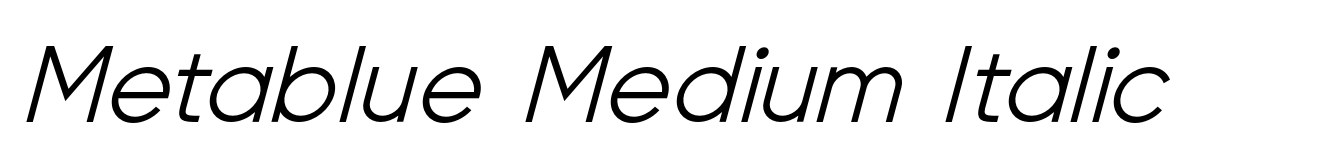 Metablue Medium Italic
